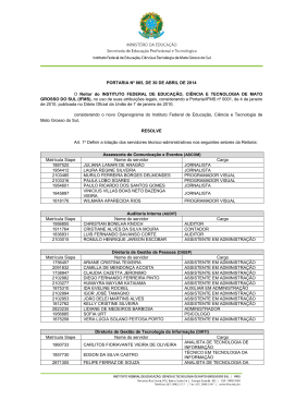 PORTARIA N&ordm; 865, DE 30 DE ABRIL DE 2014 O Reitor do