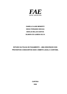 estudo da folha de pagamento &ndash; uma descri&ccedil;&atilde;o dos proventos