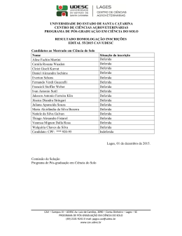 Homologacao Inscricoes Edital 55-2015
