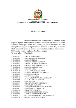 Edital 23/08 - Tribunal de Justiça de Santa Catarina