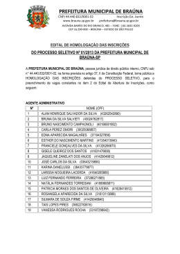 Edital de Homologacao das Inscricoes 21/06/2013