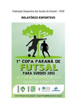7ª Copa Paraná de Futsal para Surdos