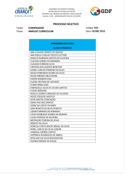 Aprovados an&aacute;lise curricular