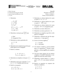 lista de n. complexos.