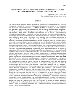 OS SERVIÇOS DE EDUCAÇÃO ESPECIAL: ESTUDO