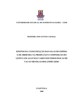 efeitos da climatização das salas de espera e de ordenha na