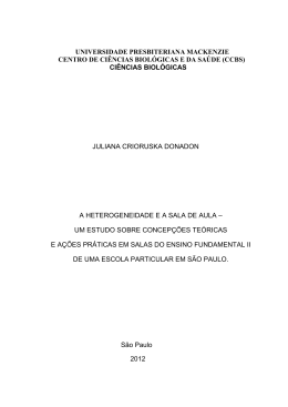 A Heterogeneidade e a Sala de Aula