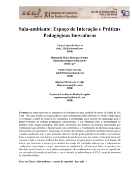 Sala-ambiente: Espa&ccedil;o de Intera&ccedil;&atilde;o e Pr&aacute;ticas