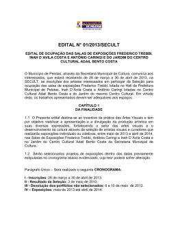 EDITAL N° 01/2013/SECULT - Prefeitura Municipal de Pelotas