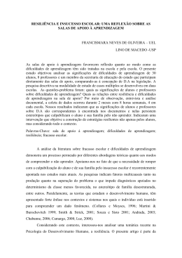 resiliência e insucesso escolar
