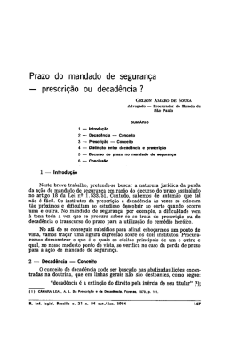 Prazo do mandado de seguran&ccedil;a