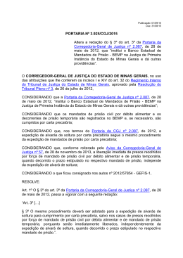 PORTARIA Nº 3.925/CGJ/2015 Altera a redação do § 3º do art. 3º da