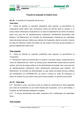 Proposta de adequação do Estatuto Social