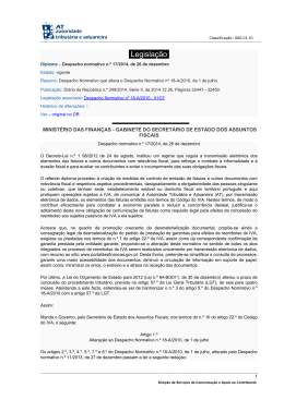 Despacho normativo n.º 17/2014