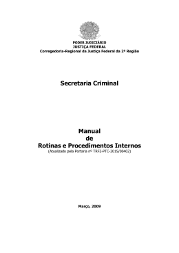 Secretaria Criminal - Tribunal Regional Federal da 2ª Região
