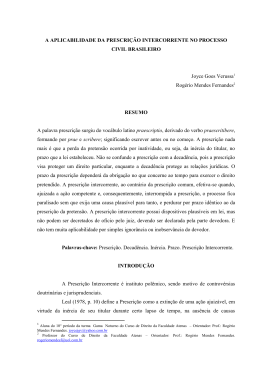 a aplicabilidade da prescri&ccedil;&atilde;o intercorrente no processo
