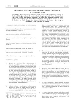 Regulamento (UE) n.o 1303/2013 do Parlamento