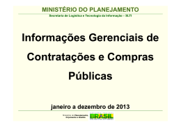 Resultados Gerais 2013 - Portal de Compras do Governo Federal