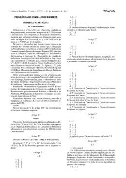 Decreto-Lei n.&ordm; 167-A/2013 - Secretaria