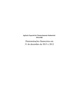 Demonstrações financeiras em 31 de dezembro de 2013 e