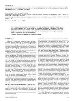 Produ&ccedil;&atilde;o de Biocombust&iacute;vel Alternativo ao &oacute;leo Diesel