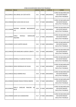 3&ordf; ano secretario executivo tril&iacute;ngue