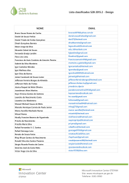 Lista classificados S2B 2015.2 - Design