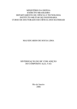 Sinteriza&ccedil;&atilde;o do SiC com adi&ccedil;&atilde;o do comp&oacute;sito Al2O3-YAG
