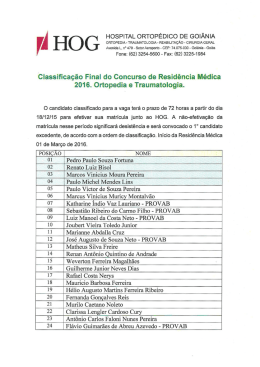 Classificação Final - Comissão Estadual de Residência Médica em