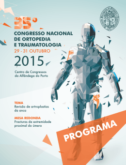 PROGRAMA - Sociedade Portuguesa de Ortopedia e Traumatologia
