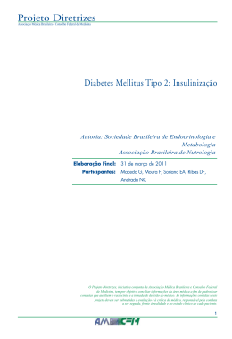 Diabetes Mellitus Tipo 2: Insulinização