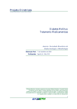 Diabetes Mellitus: Tratamento Medicamentoso