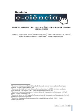 Implica&ccedil;&otilde;es na qualidade de vida dos adolescentes