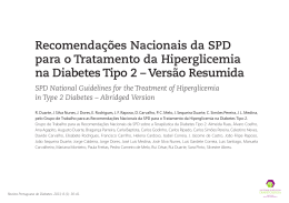 Recomenda&ccedil;&otilde;es Nacionais da SPD para Diabetes T2