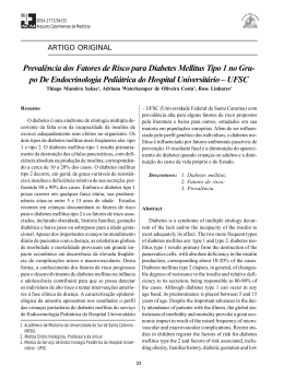 Prevalência dos Fatores de Risco para Diabetes Mellitus Tipo 1 no