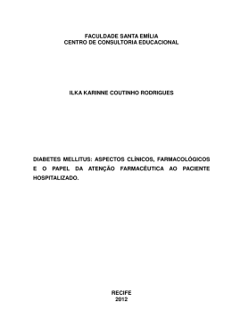 DIABETES MELLITUS - Centro de Capacita&ccedil;&atilde;o Educacional