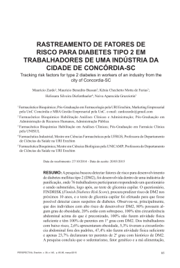 rastreamento de fatores de risco para diabetes tipo 2 em