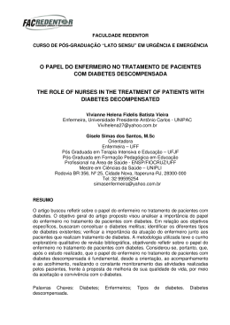 o papel do enfermeiro no tratamento de pacientes com diabetes