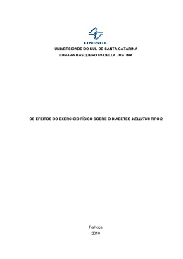 Os efeitos do exercício físico sobre o Diabetes Mellitus tipo 2