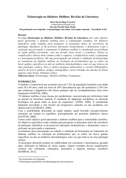 Fisioterapia no Diabetes Mellitus: Revis&atilde;o de Literatura