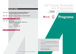 16o Curso Avan&ccedil;ado em Tratamento do Diabetes