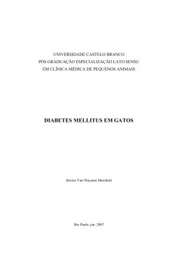 DIABETES MELLITUS EM GATOS
