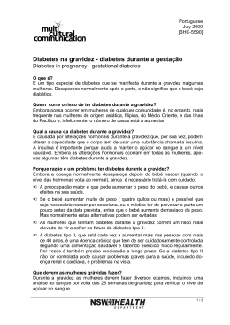 Diabetes in pregnancy &ndash; gestational diabetes (Portuguese)