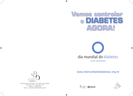 Folheto Dia Mundial do Diabetes
