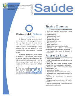 Dia Mundial do Diabetes - Tribunal de Justi&ccedil;a do Amap&aacute;