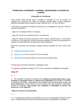 Professores contratados: aceita&ccedil;&atilde;o, apresenta&ccedil;&atilde;o e