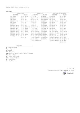 Linha: 180C - Sede Campestre Dores Horários: DIAS ÚTEIS