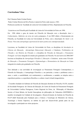 Professora Doutora Paula Cristina Pereira