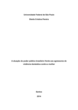 Universidade Federal de S&atilde;o Paulo Sheila Cristina Pereira A