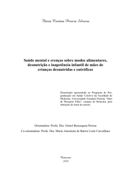 Fl&aacute;via Cristina Pereira Silveira Sa&uacute;de mental e cren&ccedil;as sobre
